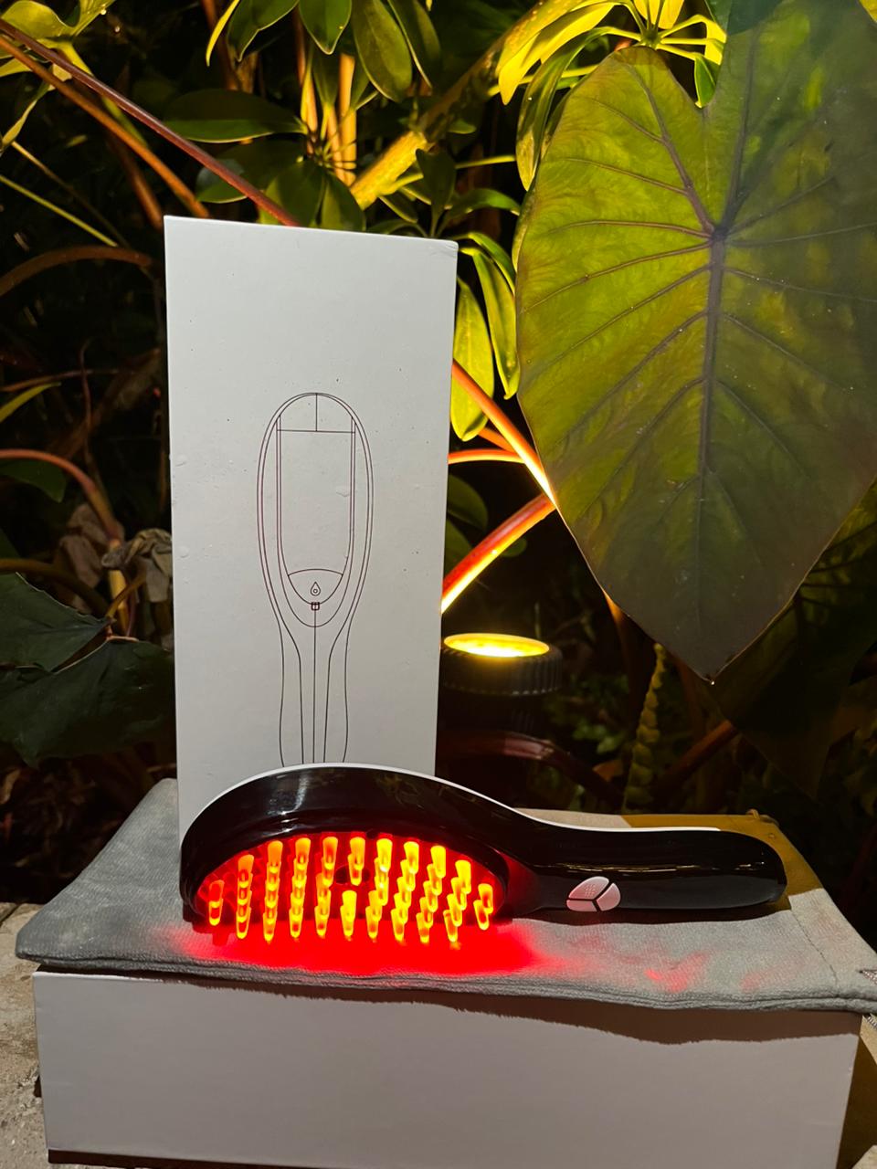 Cepillo electrónico reparador con bristles negros y luz apagada